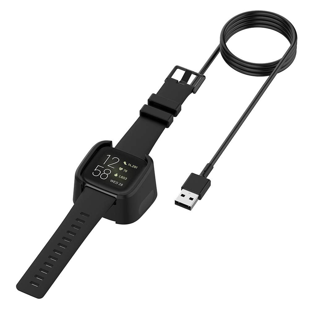 ZORBES USB Charger for Fitbit Versa 2 with Tight Connection Design and Overcurrent Protection