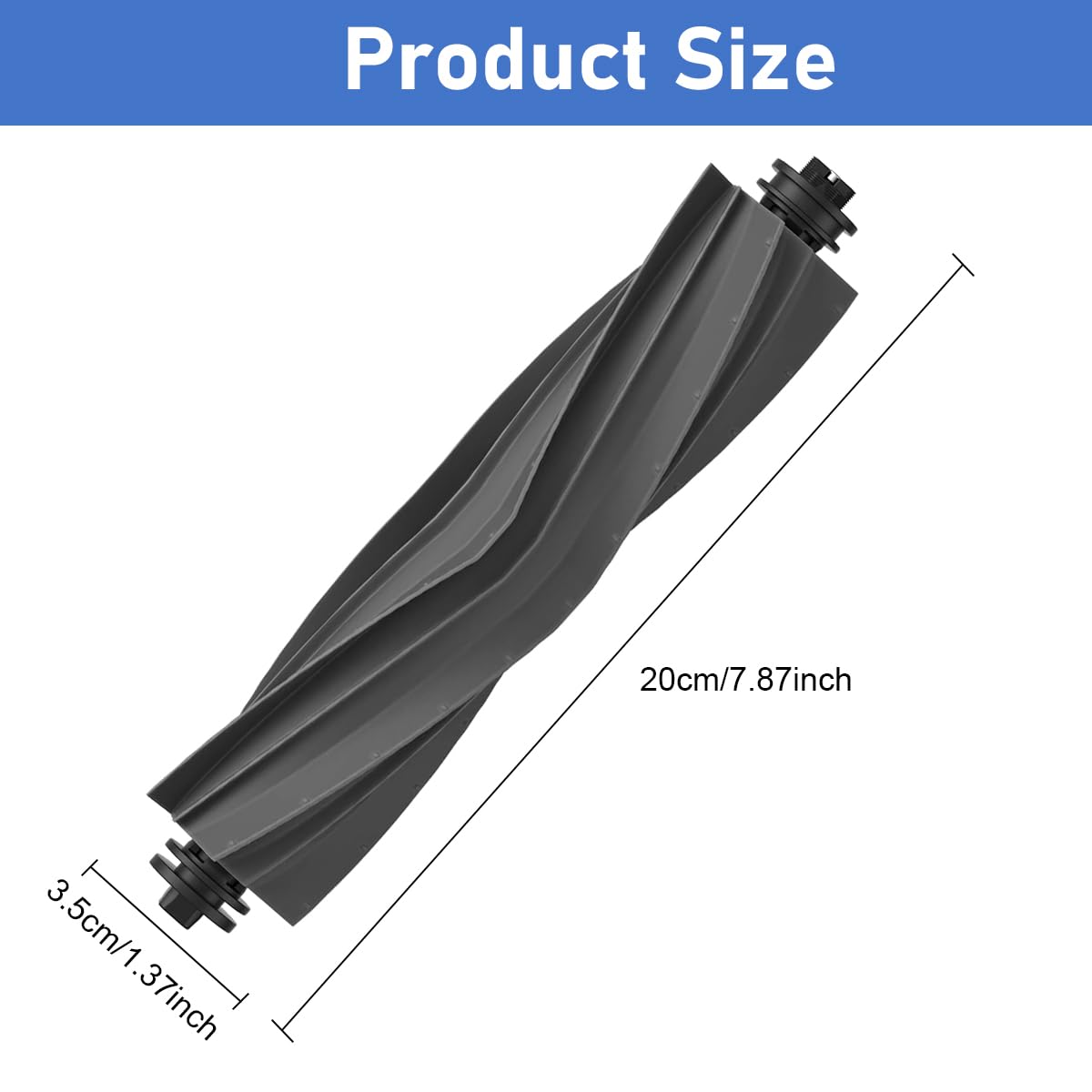 Verilux Replacement Parts Main Brush for Dreame S10 Pro Plus and L10S Ultra | 2PCS Set