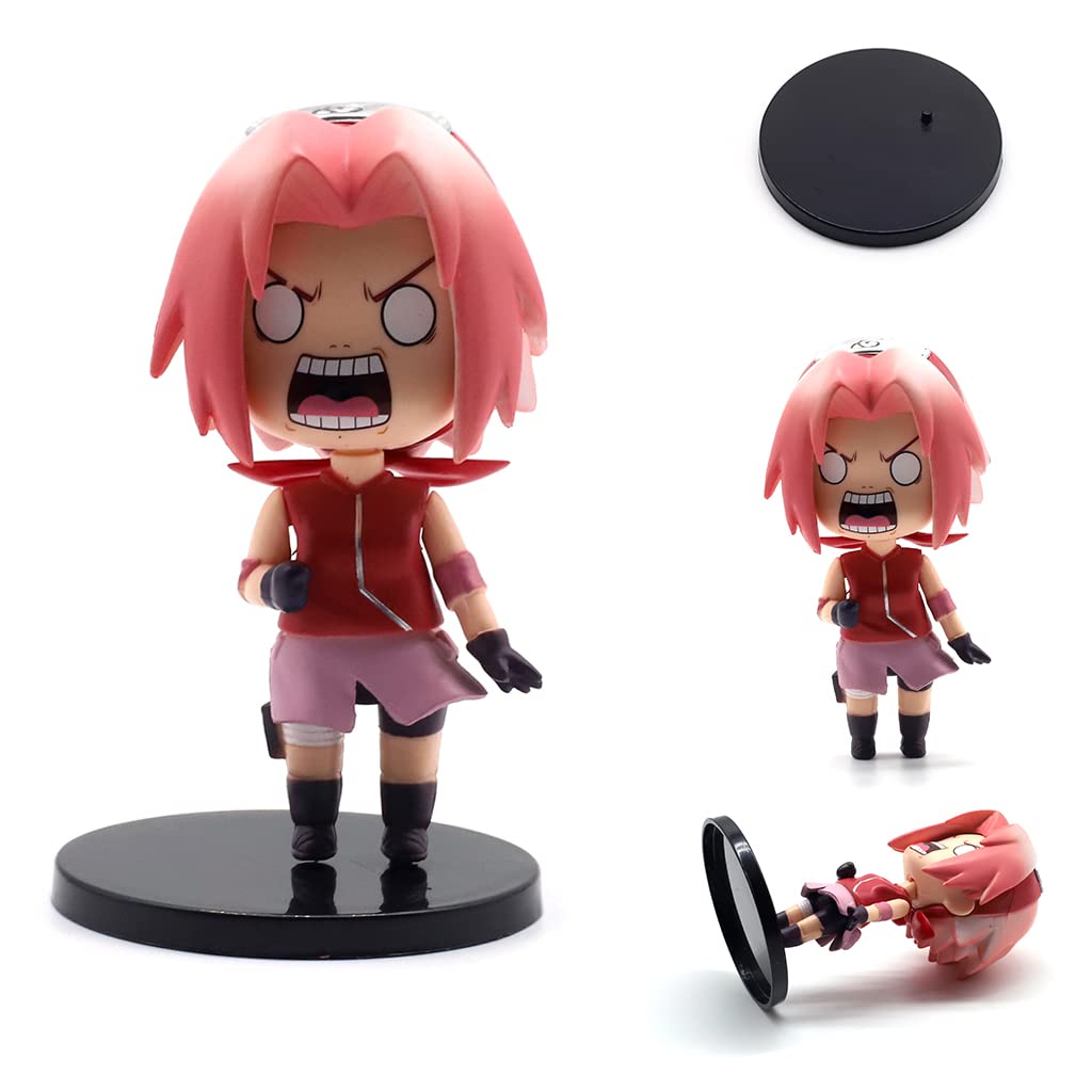 PATPAT Naruto Action Figures for Cake Decoration and Birthday Gifts | 6 PVC Figurines 10 cm