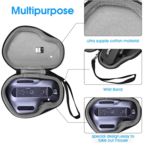 ELEPHANTBOAT® Portable Protector Case Cover Storage Bag Carry Travel Hard for MX Master 2S Wireless Bluetooth Mouse 2 PCS