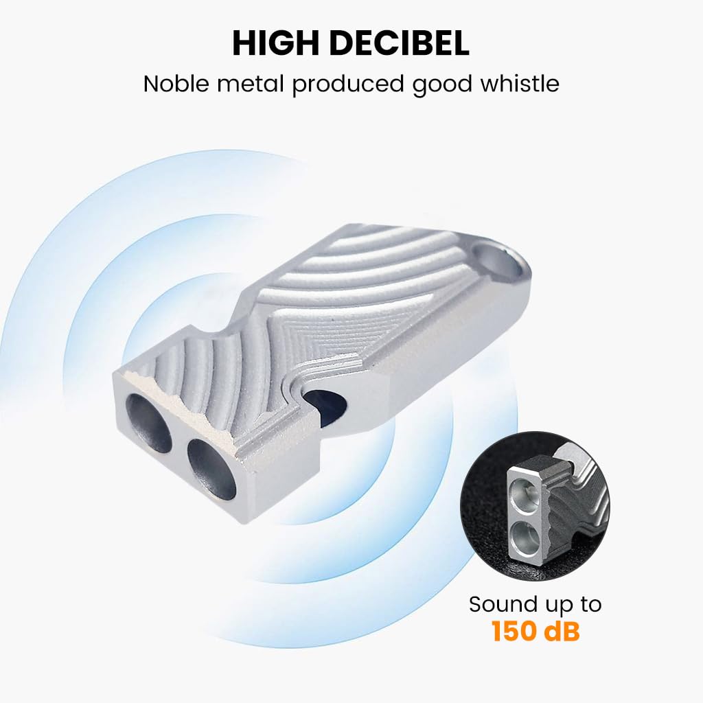 Supvox Emergency Whistle for Outdoor Safety with 120dB Sound featuring Double Tube Design