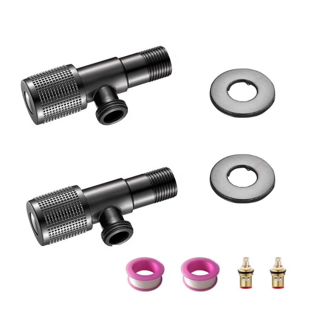 HASTHIP Angle Valve 1/2 Inch for Bathroom and Kitchen Water Supply with Self-Sealing Glue | Brass Leak-Proof Construction