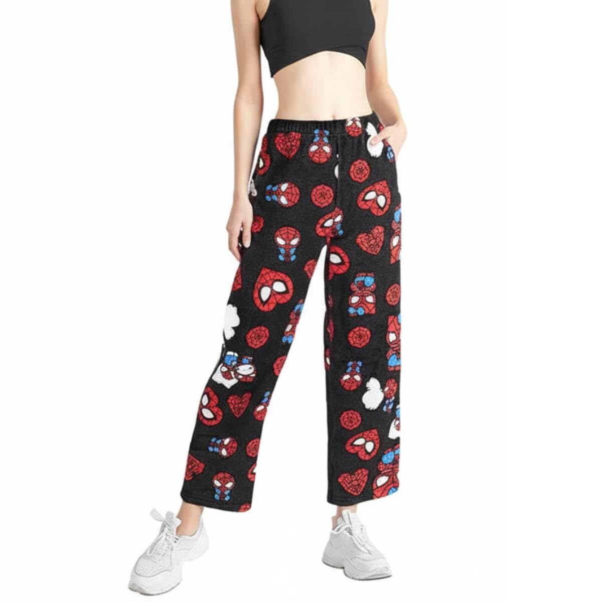 SANNIDHI Women's Pajama Pants for Winter Nights with Elastic Waist and Soft Flannel Lounge Comfort | Cartoon Print Homewear
