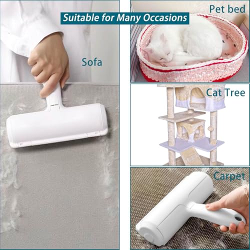 ZIBUYU® Carpet Hair Remover Tool Durable Reusable Pet Hair Cleaner for Carpets,Rugs,Upholstery and Car Interiors Efficiently Removes Dog and Cat Without Adhesives or Batteries