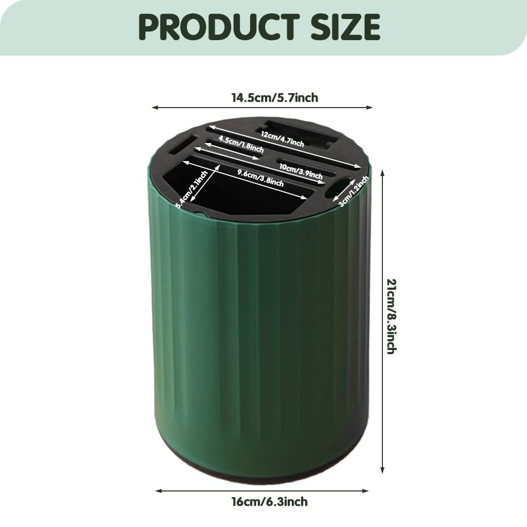 Supvox Kitchen Cutter Organizer with 360° Rotating Design and Custom Molded Utensil Slots