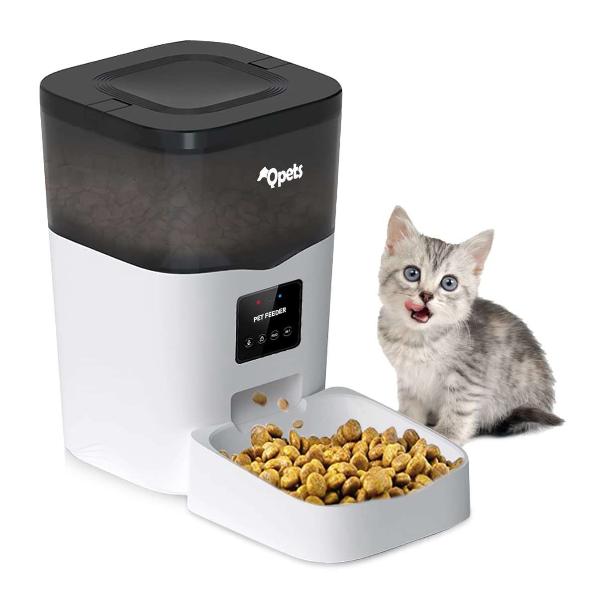 ELEPHANTBOAT® 3L Wi-Fi Automatic Enabled Smart Cat & Dog Feeder 1-10 Meals for Small & Medium Pets,Food Dispenser with Portion App Control & Timer Setting with Voice Record