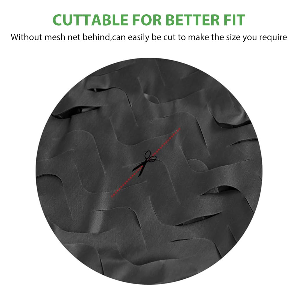 Optifit Camo Netting for Hunting and Outdoor Concealment featuring 1.5×3 m Size & Breathable Polyester Black Cover