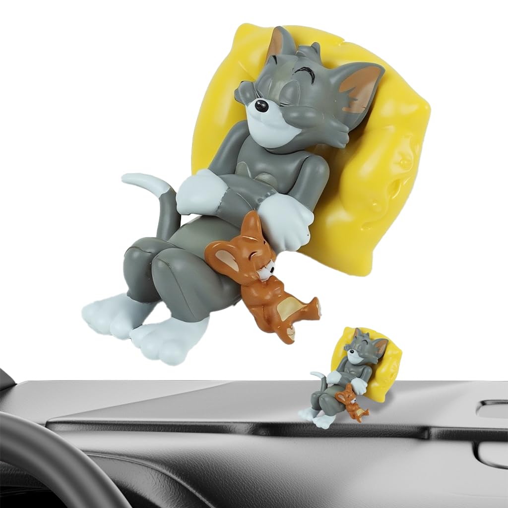 ZIBUYU Cartoon Car Dashboard Decoration for Desks and Shelves featuring Stable PVC Base 8×6×5 cm | Ideal Gift for Cartoon Fans