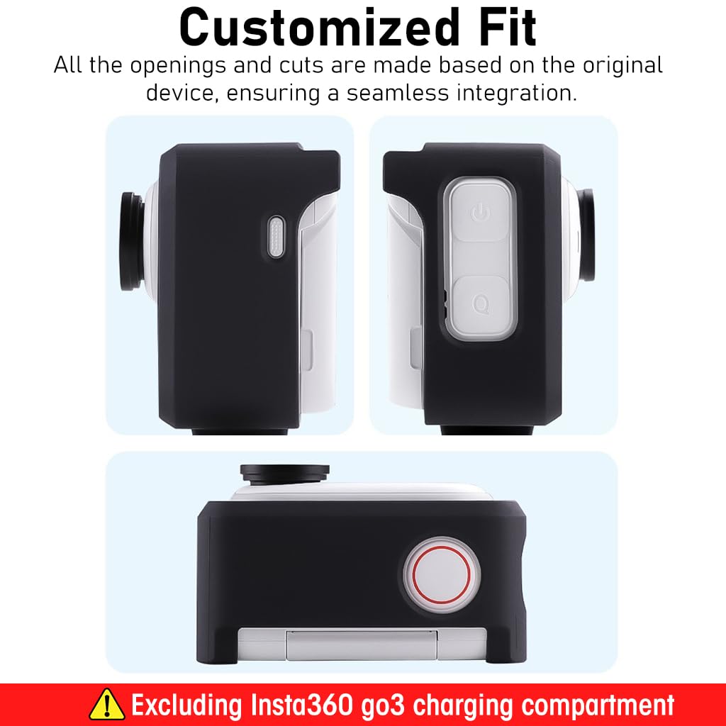 ZORBES Frame Case for Insta360 GO 3 Charging Case with Integrated Mount Adapter | Easy Installation and Protective Cover