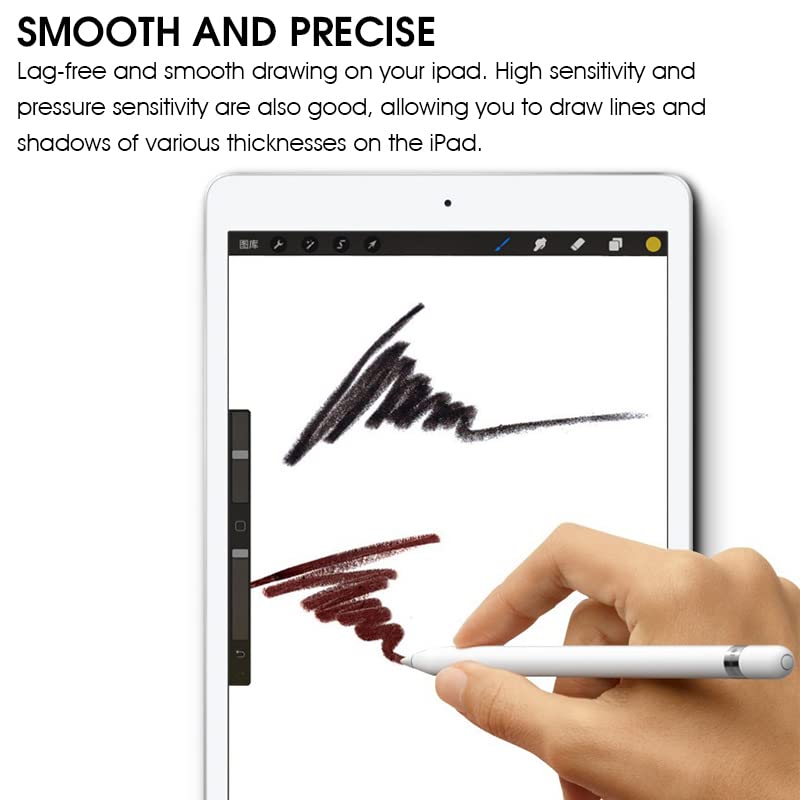 Zeitel Replacement Tips for Apple Pencil 1st and 2nd Gen with Smooth Precise Nibs | 4 Pack