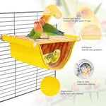 Qpets® Bird Nest for Cage Hanging Bird Nest Winter Warm Bird Hammock for Cage Bird Cage Bird Nest Small Pet Bed for Parakeet Lovebird Cockatoo Finch Hamster Chinchilla Guinea Pig, Orange