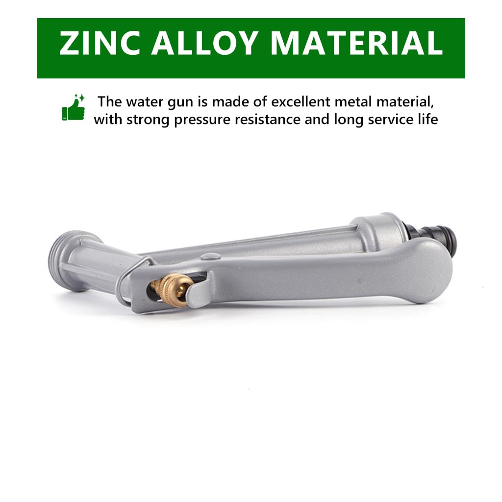 HASTHIP Water Spray Gun for Garden and Car Wash featuring 5.5 in Metal Body and Trigger Lock