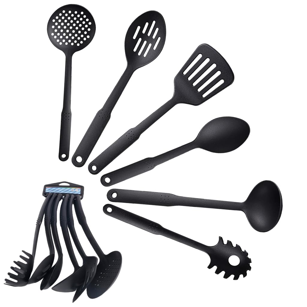 Supvox Nylon Kitchen Utensils Set for Non-Stick Cookware with 6pcs and 410°F Heat Resistance