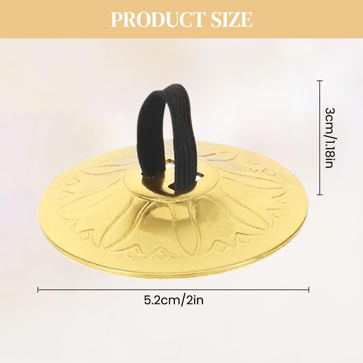 Proberos Finger Cymbals for Belly Dancing 5.3cm Dia with Traditional Sagats Design | Copper 2 Pairs