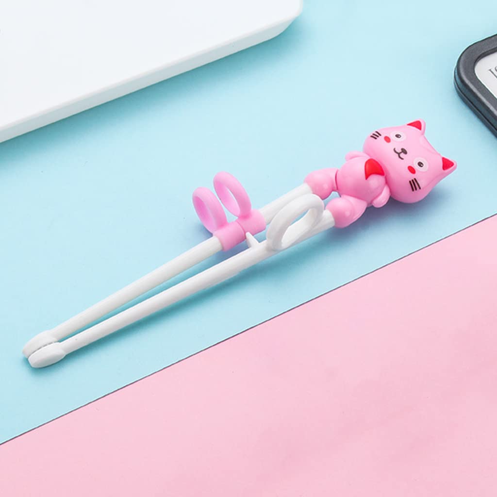 ZIBUYU Training Chopsticks for Kids Learning to Use Chopsticks Properly with 18.8cm Length | Left or Right Hand Beginners Pink Pair