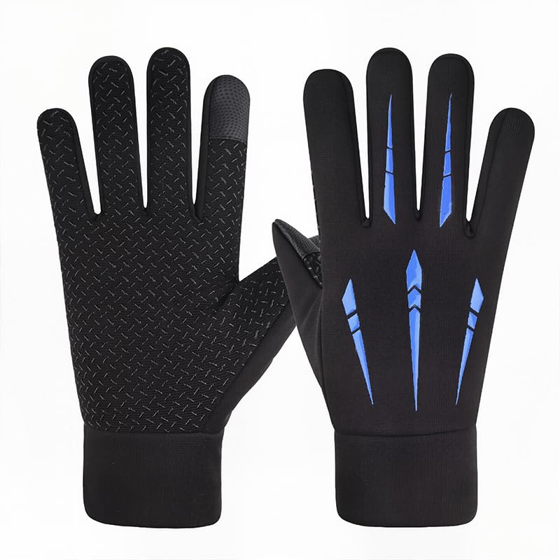 Zibuyu Riding Gloves for Winter Outdoor Use with Full Palm Anti Slip Grip & Touch Screen | Thermal Fleece Lined for Men and Women