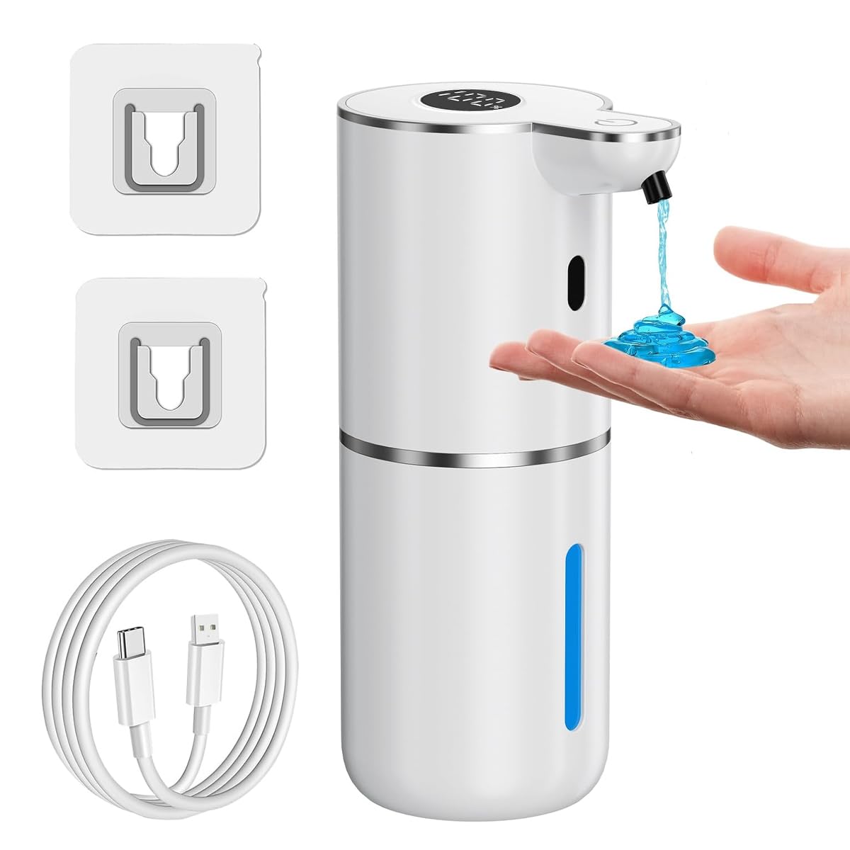 Supvox Automatic Soap Dispenser for Kitchen and Bathroom with 380ml Capacity | USB Rechargeable Sensor Design