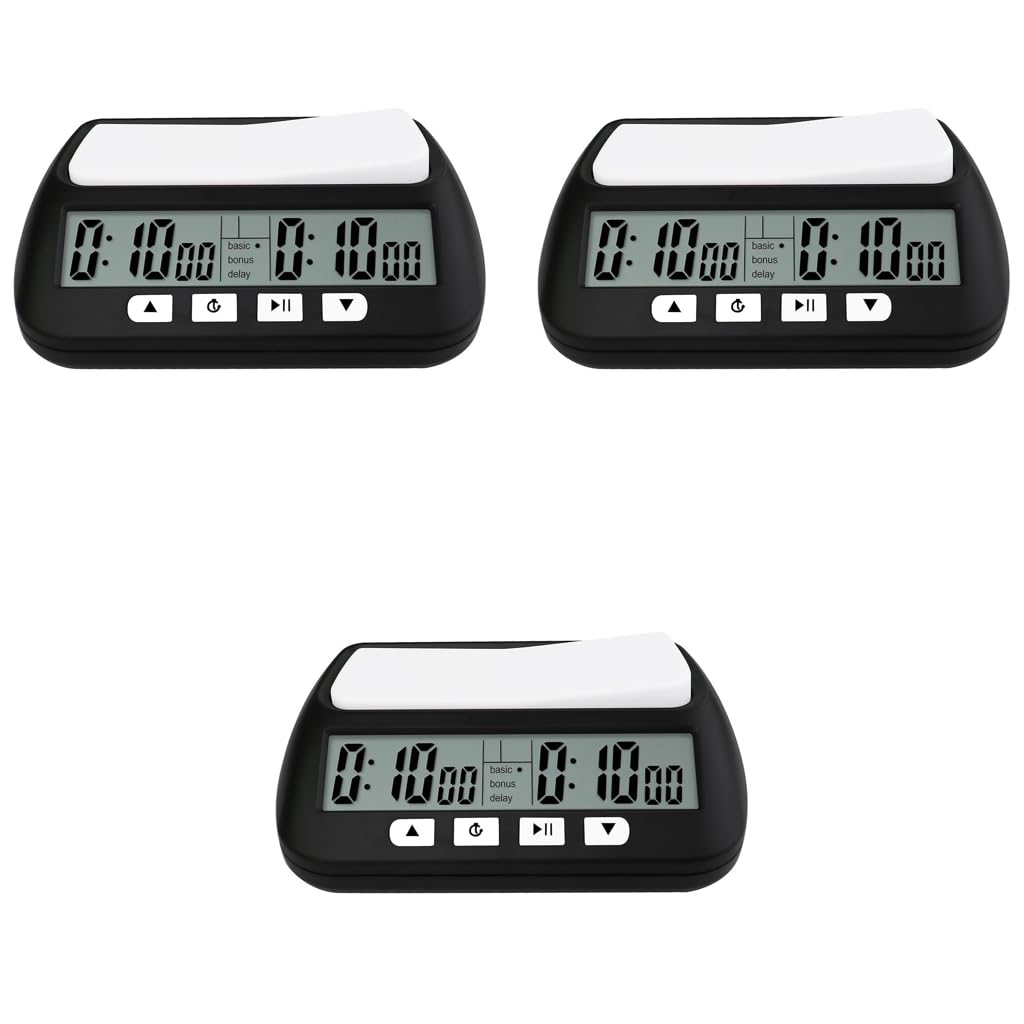 ZIBUYU Digital Chess Clock Timer for Board Games with Bonus Delay and Countdown Function