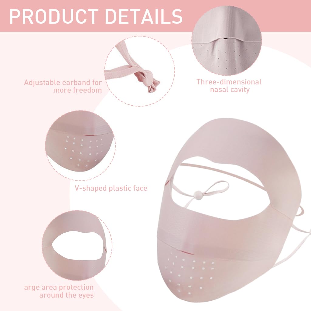PALAY Face Mask for Sun Protection with UPF 50+ Ice Silk Cooling Cover for Women | 2PCS