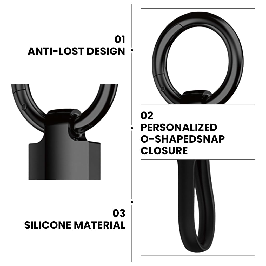Zibuyu Car Key Chain Ring for Car SUV and Truck featuring Waterproof Metal Design | Sleek Black Secure Key Holder