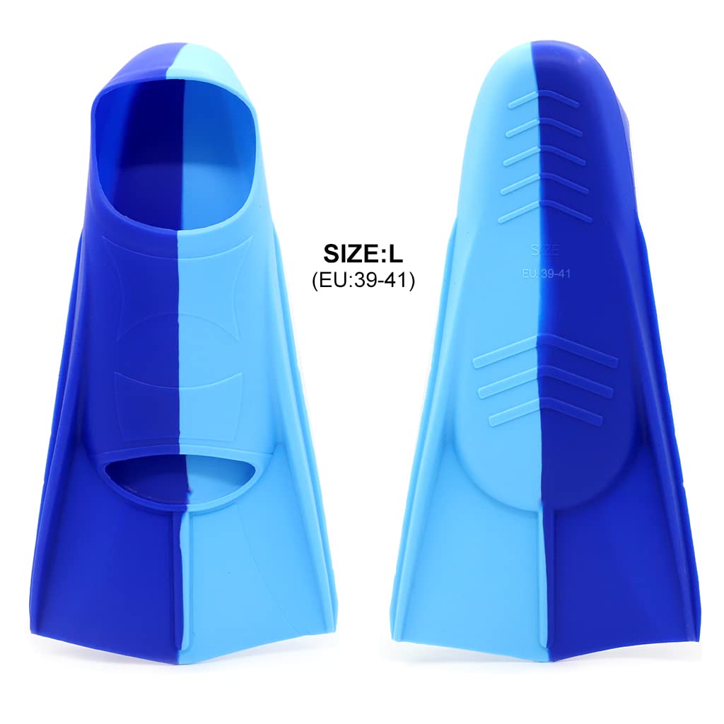 PROBEROS Swimming Fins for Freestyle and Backstroke Training with 26cm Sole | Silicone Short Blade Design for Teens and Adults