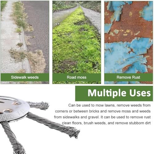 Supvox® Grass Trimmer Head Replacement Stainless Steel 6-Prongs Brush Cutter Blade 15CM Garden Universal Weed Accessories Attachment 3 PCS