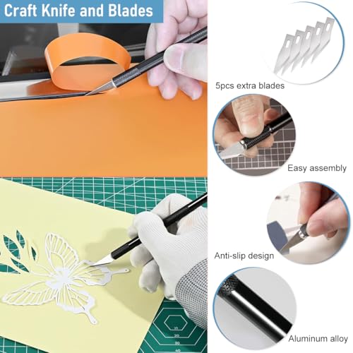 STHIRA® 63PCS Car Window Tint Tool Kit Paint Protection Film Application Conqueror Squeegee Utility Cutter Protective Installing for