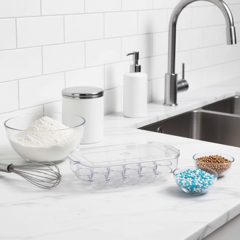 ZIBUYU KitchenCraft Egg Holder for Fridge Storage with Clear Plastic Design | Kitchen Organizer