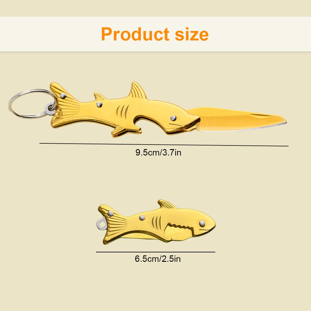 ZIBUYU Fish Shaped Bottle Opener for Keychain featuring Compact 2.5 in Design | 3PCS Set