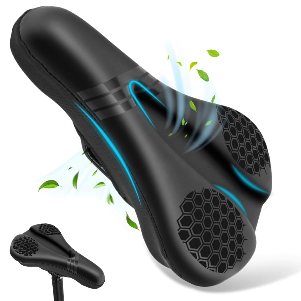 Proberos Bicycle Saddle Seat Cover for Mountain & Road Bikes with 11x7 in Fit | Gel Foam Cushion Featuring Shock Absorption and Anti Slip Design