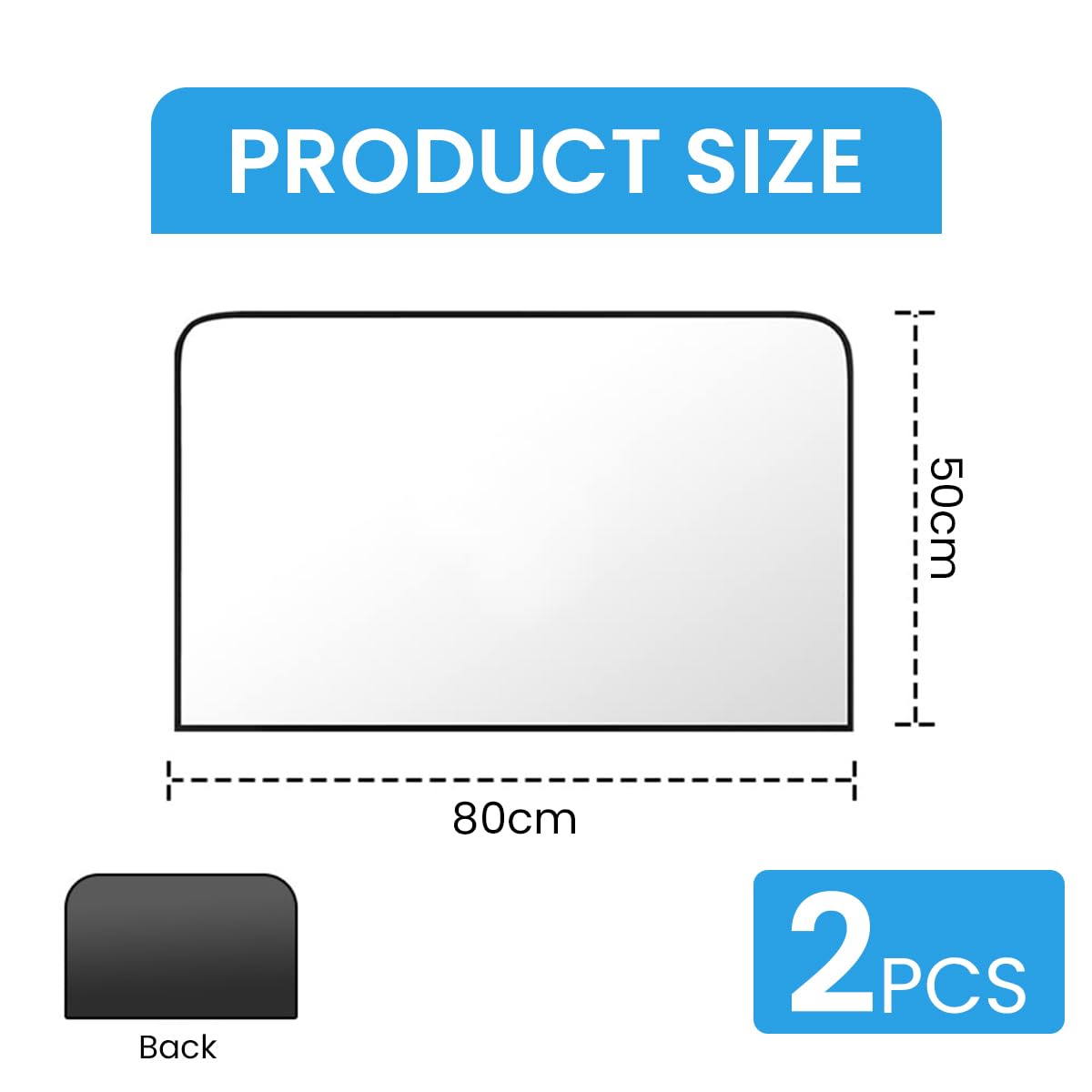 STHIRA Car Window Sun Shade for UV Protection 31x19.6 in featuring 10 Magnetic Holders|Titanium Silver Cloth