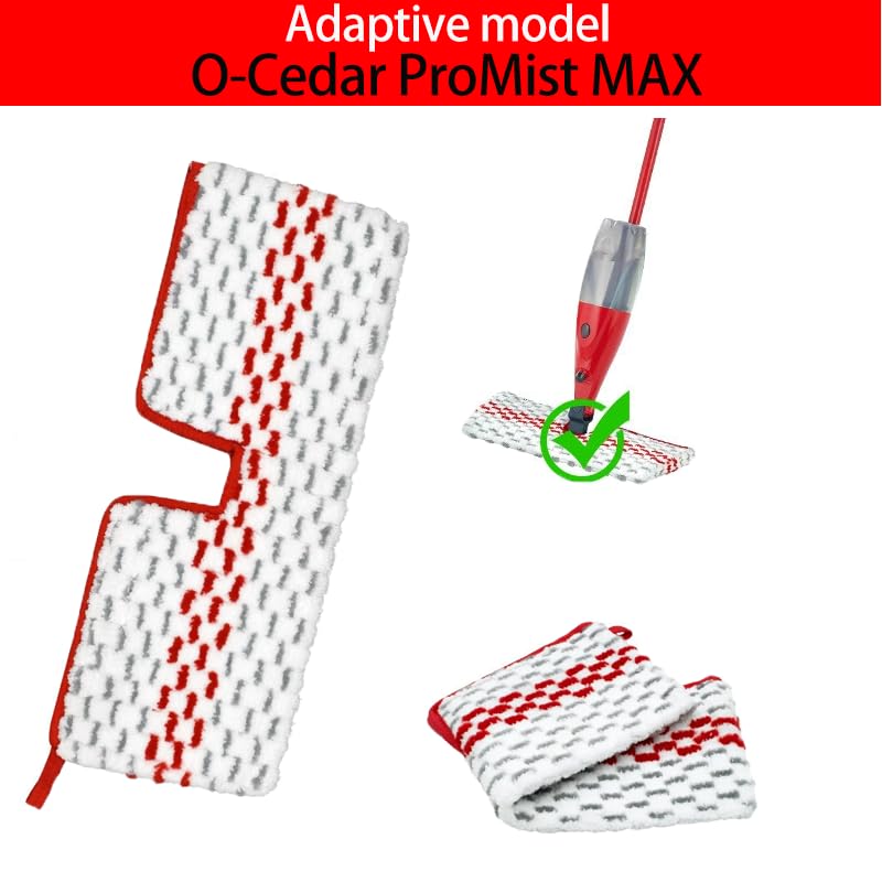 HASTHIP Replacement Mop Cloth for O-Cedar ProMist MAX featuring Dual-Sided Washable Microfiber Pads | 4Pcs Reusable Wet and Dry Use