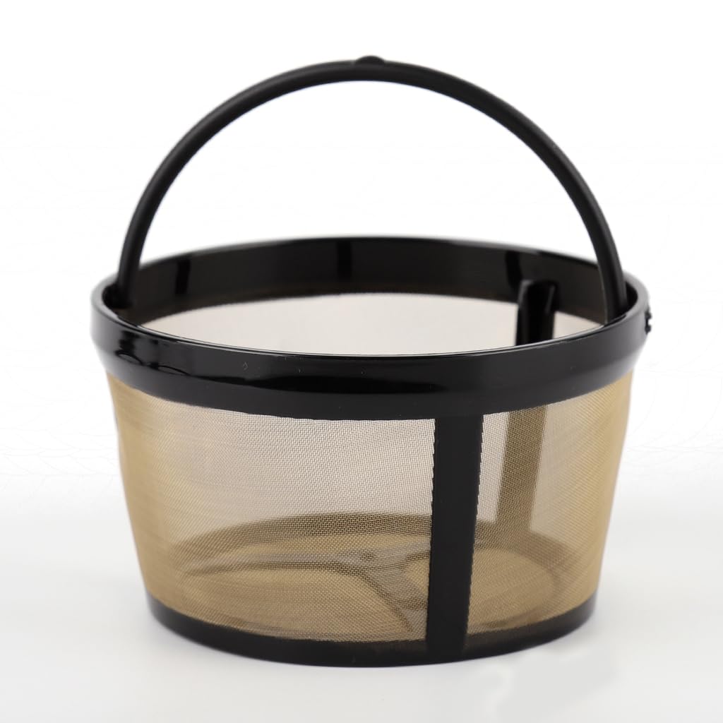 Supvox Coffee Filter Basket for 4-5 Cup Makers with 3.5 in Diameter Mesh and Handle | Reusable Stainless Steel
