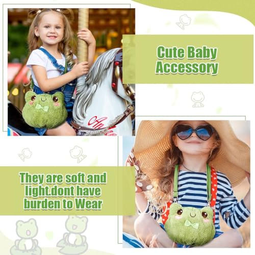 PALAY® Girls Sling Bag Cute Plush Frog Shoulder Bag Sling Bag Crossbody Bag with Adjustable Shoulder Strap Kawaii Fashion Casual Shoulder Bag for Daily Small Phone Bag Gift for Girls