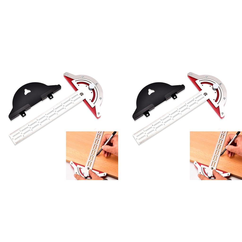 Serplex Multi Angle Measuring Ruler for Woodwork featuring 10 in Laser Etched Stainless Steel | Ideal for DIY Projects