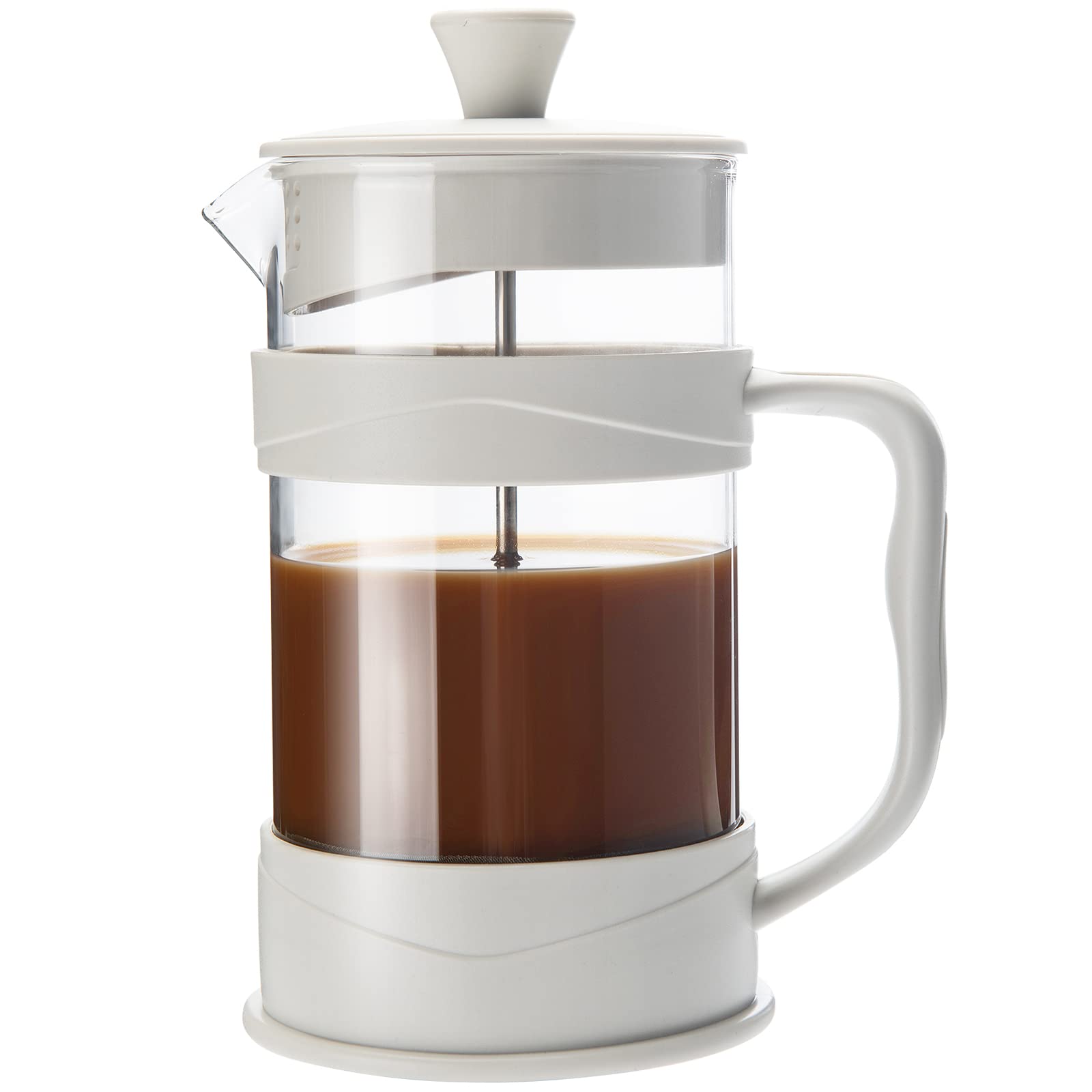 Supvox® French Press Coffee Maker 350ML 12oz 3 Part Superior Filtration 304 Stainless Steel Coffee Maker with German Heat-Resistant Borosilicate Glass Rust-Free Dishwasher Safe