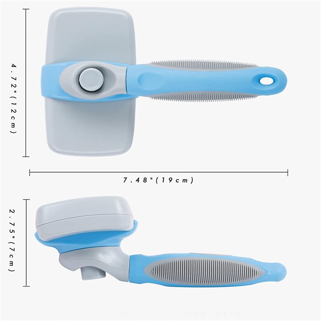 ZIBUYU Dog Slicker Brush for Detangling and Deshedding with Stainless Steel Pins | Gentle Grooming for Dogs and Cats