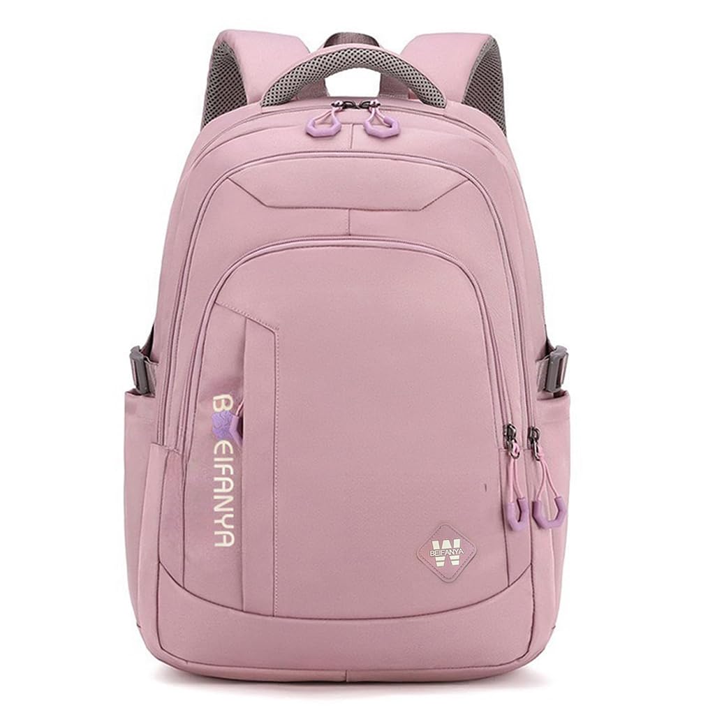 PALAY School Bag for Girls with 3 Zipper Compartments and Waterproof Nylon | Purple Backpack