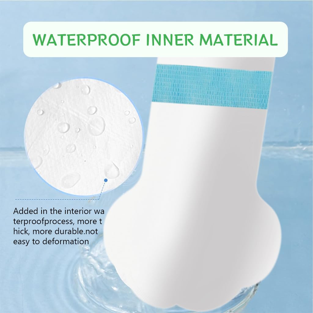 Qpets Pet Walking Shoes for Outdoor Use with Dual Fastening Tape and Water‑Resistant Lining | 60PCS Non‑Woven Boots for Medium Large Dogs