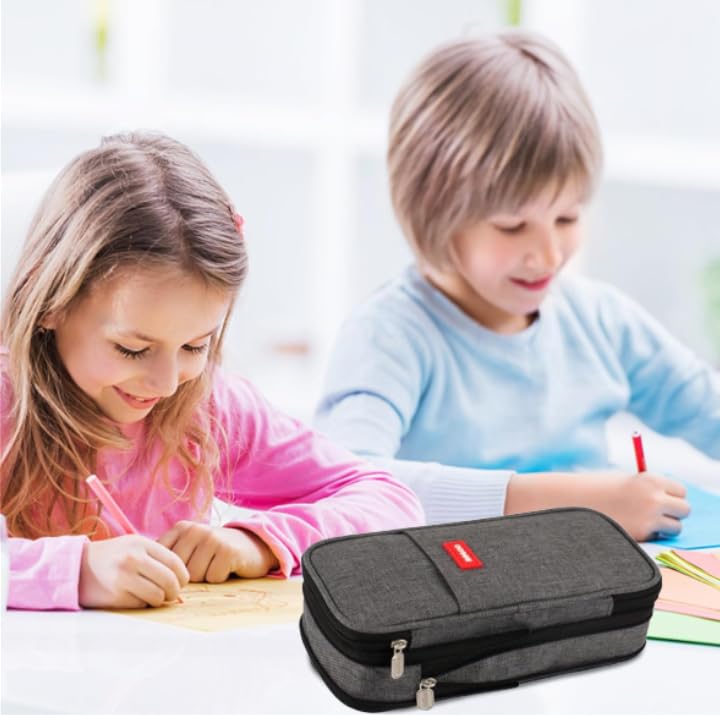 Zibuyu Pencil Case for School, Office and Travel with Multi Compartments | Stylish Organizer Pouch
