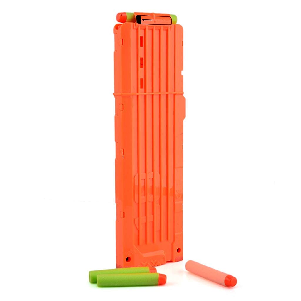 PATPAT Soft Bullet Clip for Nerf Elite Series with Quick Reload Feature 18 Darts | Orange