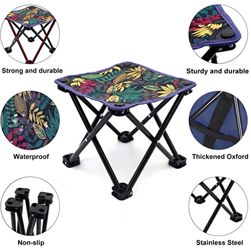 Proberos® Folding Chair Stool for Camping Travelling with Portable Bag, Foldable Stool for Fishing Hiking Gardening Beach Max 220lb 27 x 27 x 23cm 3 PCS