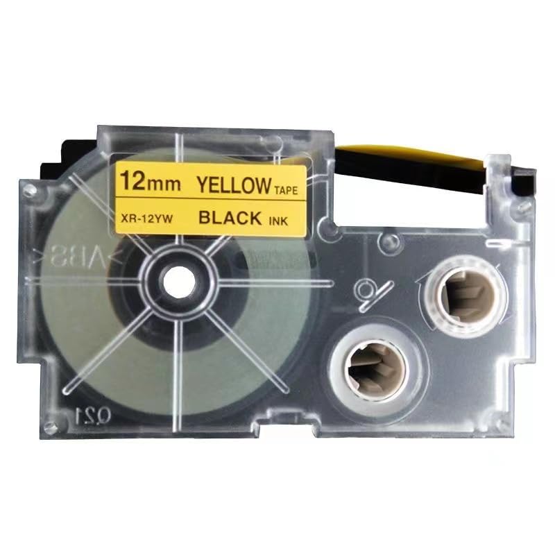 ZIBUYU® Black on Yellow 1 Pack Label-Making Tapes