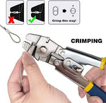 Serplex® Up To 2.2mm Wire Rope Crimping Tool Swaging Tool Swager Crimper Fishing Crimping Tool Swaging Tool 1.2/1.5/2mm Aluminum Double Barrel Ferrule Crimping Loop Sleeve Kit Cable Crimper Tool