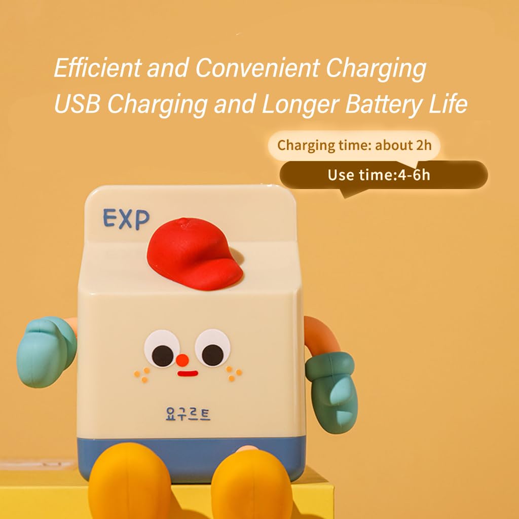 ELEPHANTBOAT Night Light for Kids with 30mins Auto Off Timer and USB Rechargeable 500mAh Battery | Soft Silicone Milk Box Design