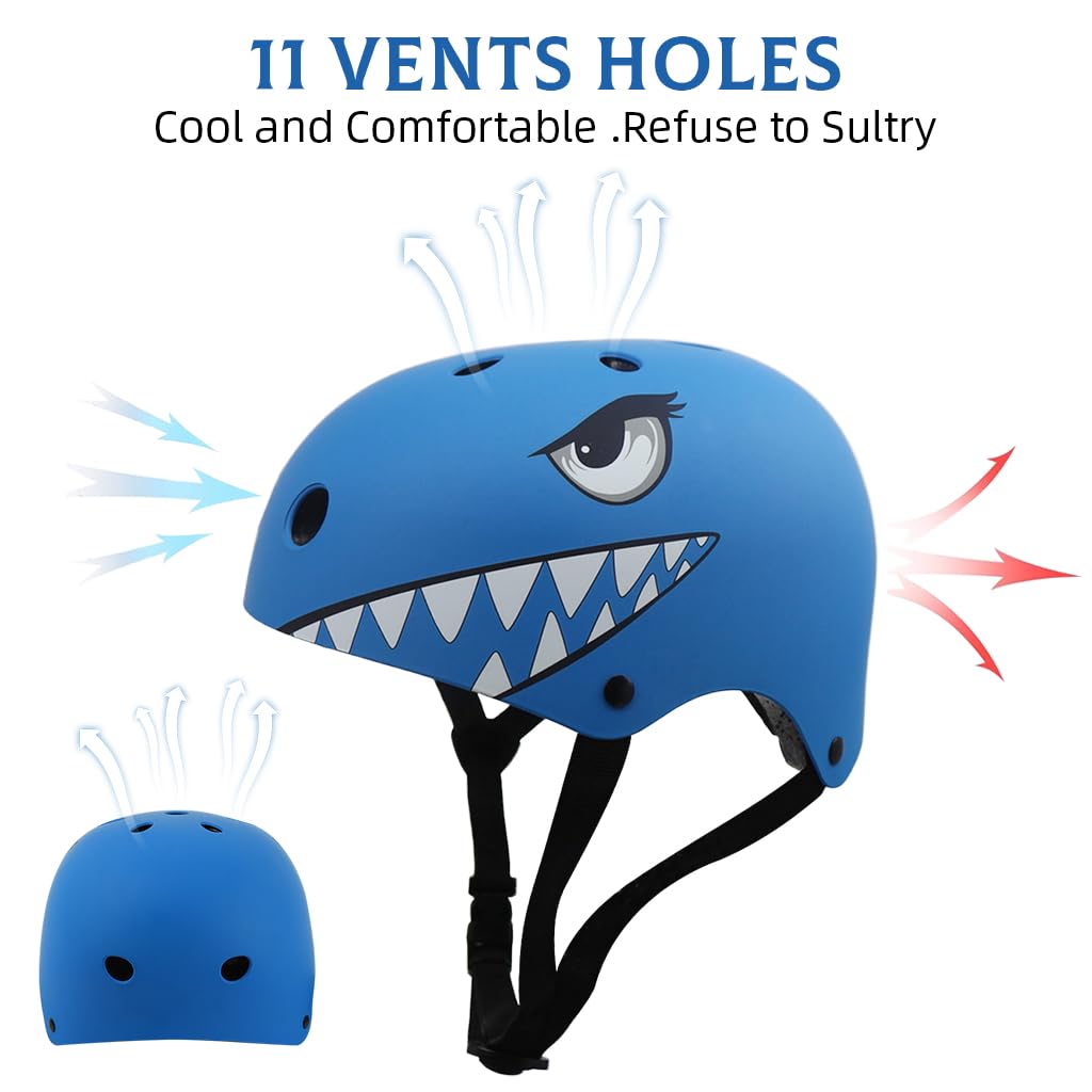 Proberos Kids Cartoon Helmet for Skating and Cycling 50-54cm with ABS Hard Shell | Ages 4-12