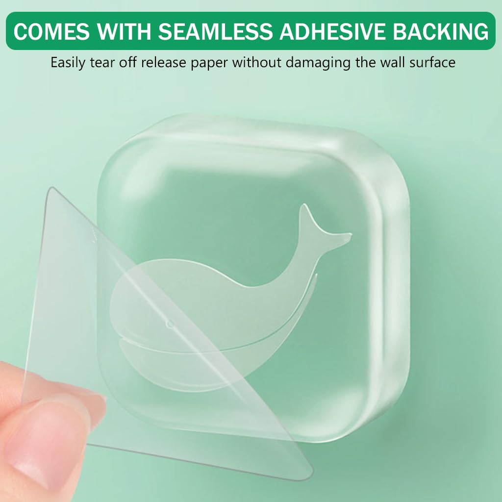 HASTHIP Door Stopper Wall Protector 6pcs for Walls and Cabinets with Self Adhesive Silicone | Transparent 4x4cm Bumper Pads