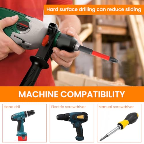 Serplex® Set of 12 TS2 Screwdriver Bit Heavy Duty S2 Alloy Steel Hex Shank Bits with 6 Length for Impact Driver Electric with Holder 3PCS