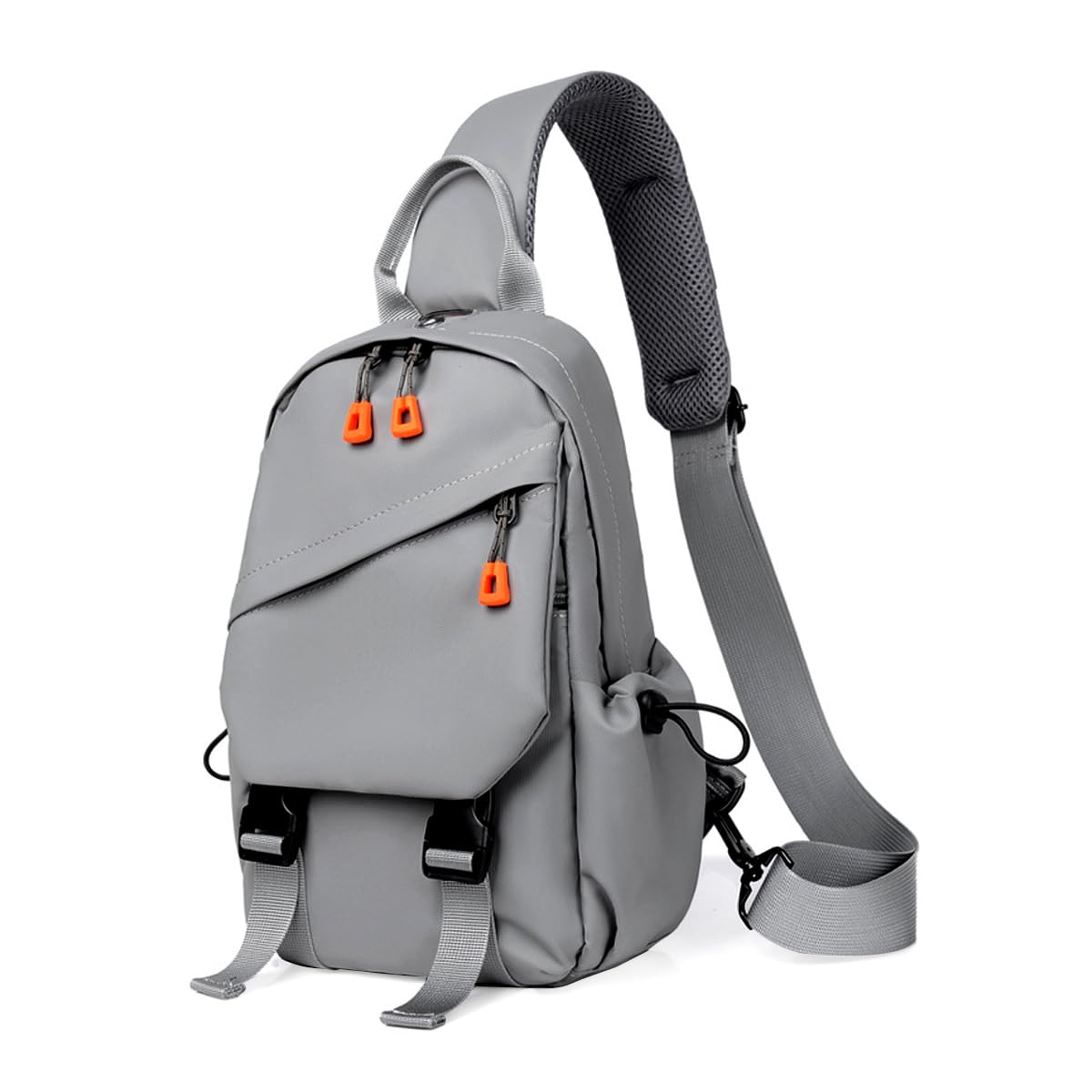 GUSTAVE Chest Bag for Men featuring Dual Zipper Compartments and Handle | Waterproof Nylon 20x11x31 cm Sling for Travel