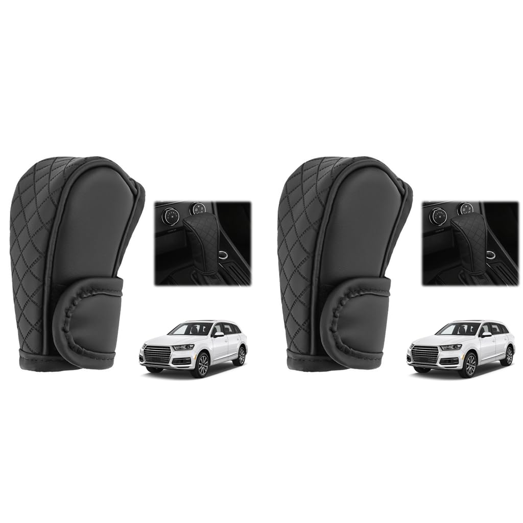STHIRA Car Gear Knob Cover for Scratch Protection with Anti Slip Fit 12 x 9 x 5cm Black 2PCS
